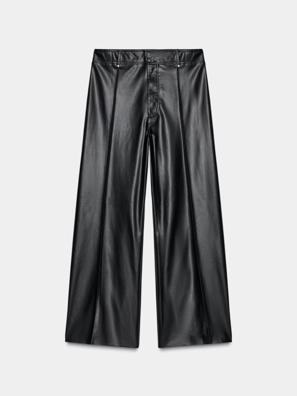 ZARA ZW COLLECTION FAUX LEATHER TAILORED WIDE LEG PANTS NEW with Tag